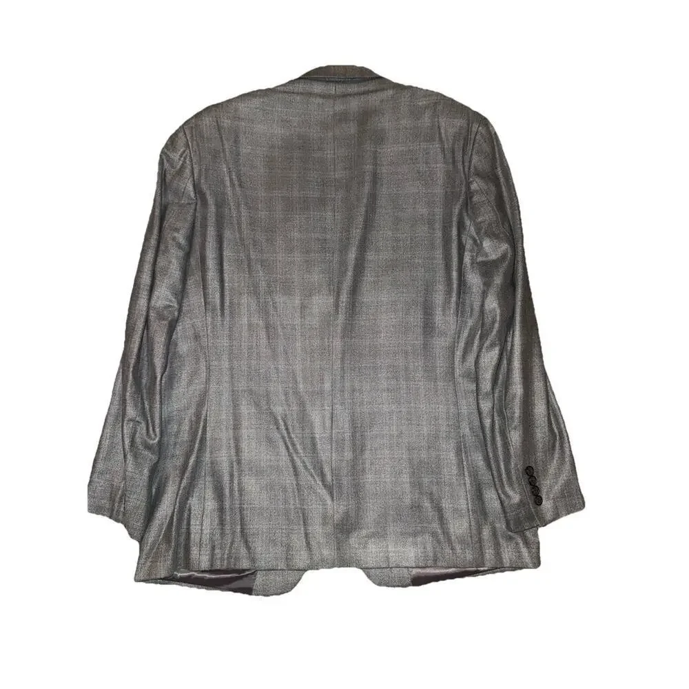 Lauren Ralph Lauren Mens 44R Gray Silk Wool Sport Coat Blazer 2 Button